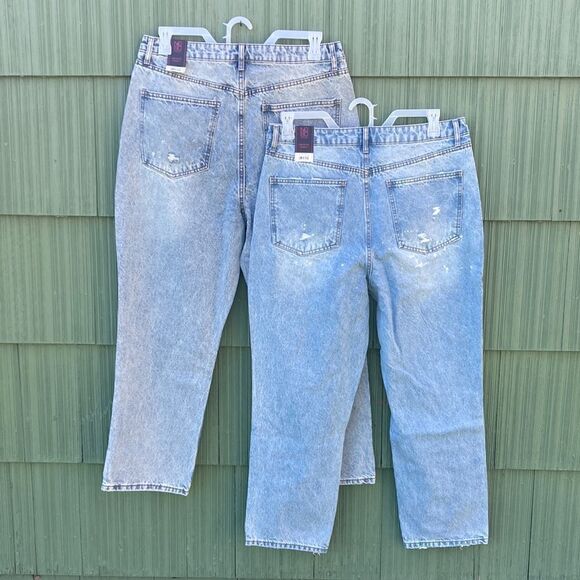Straight Super High-Rise 90's Jeans Pants 2-Pack Size 17 - Picture 2 of 8